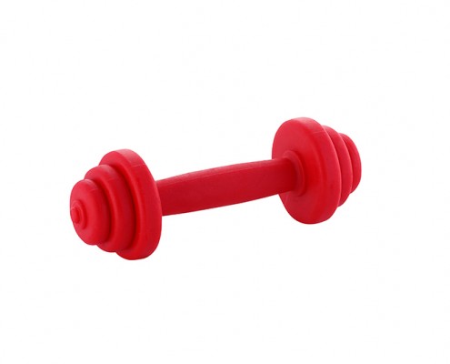 Barbell - 12.5cm - scented solid rubber pet toy - dog - Essenti Enterprises, LLC - importer, exporter, supplier, distributor of pet products