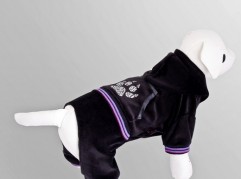 Tracksuit - Paw Print - Black - dog clothing, dog apparel, dog clothes - Essenti Enterprises, LLC - importer, exporter, supplier, distributor of pet products