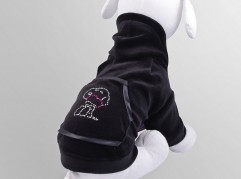 Velour sweatshirt with crystals - Snoopy - Black - dog clothing, dog apparel, dog clothes - Essenti Enterprises, LLC - importer, exporter, supplier, distributor of pet products
