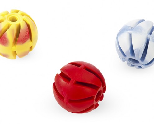 Spiral Ball 2 - 5cm - scented solid rubber pet toy - dog - Essenti Enterprises, LLC - importer, exporter, supplier, distributor of pet products