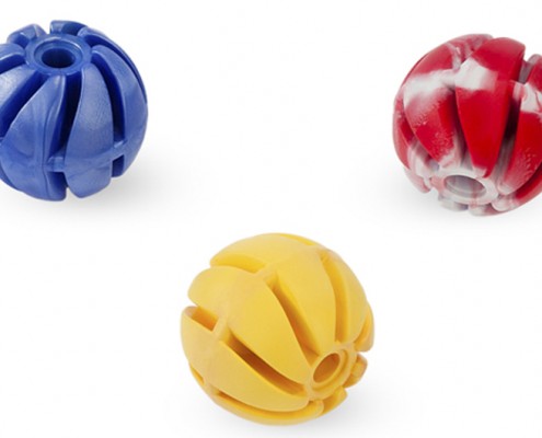 Spiral ball 1 - 4cm - scented solid rubber pet toy - dog - Essenti Enterprises, LLC - importer, exporter, supplier, distributor of pet products